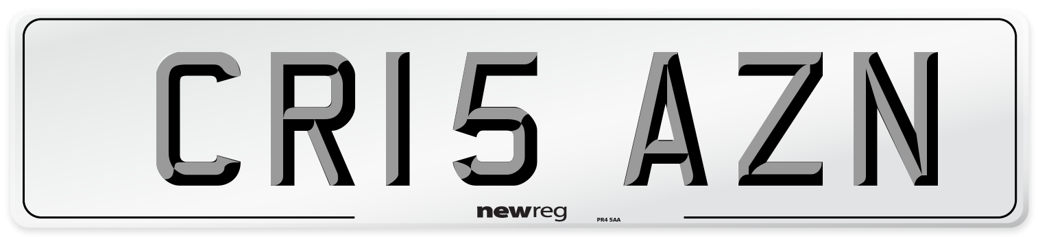 CR15 AZN Number Plate from New Reg